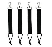 Snowboard Binding Straps, Snowboard Supplies, 4X Black Wear-Resistant Ski | 4X Wear-Resistant Replacement Cords, Durable Performance, Secure Fit for Snowboards, Winter Sports Maintenance
