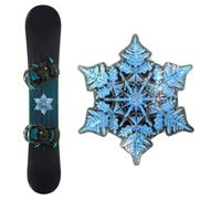 Snowboard Grip Pad - Snowflake Shape Gear, Snowboard Grip Strips, Snowboards Mats | Anti Slip Pads Snowboarding for Winter Ice Skateboard Hockey Kids Men Women Sports