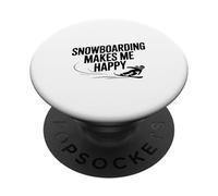 Snowboard Me Hace Feliz Estilo de Vida Snowboarder PopSockets PopGrip Adhesivo