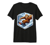 Snowboard Sasquatch Big Foot Snowboard Big-Foot Shaka Camiseta Premium