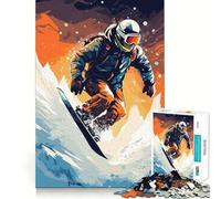 Snowboard Ski 1000 Piezas Rompecabezas para Adultos Regalos Desafío Mental Juguete Fácil Ocio Corte preciso (38x26cm)