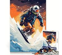Snowboard Ski 1000 Piezas Rompecabezas para Adultos Regalos Desafío Mental Juguete Fácil Ocio Corte preciso (38x26cm)