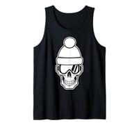 Snowboard & Skiing Funky Skull, Ski Apres, Montañas, Adulto Camiseta sin Mangas