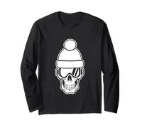 Snowboard & Skiing Funky Skull, Ski Apres, Montañas, Adulto Manga Larga