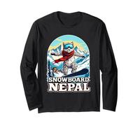 Snowboard Snow Leopard Adventure en Nepal Manga Larga