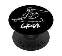 Snowboard Tallado Invierno Acción Montaña Libertad PopSockets PopGrip Adhesivo