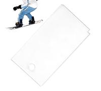 Snowboard Wax Scraper - Acrylic Smoothing Tool, Portable Ski Sharpener, Winter Board Maintenance, Edge Cleaning Blade, Alpine Sport Supply, Clear Resin Slab for Adults Professionals Beginners