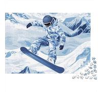 Snowboarder acción Rompecabezas Estilo Deporte Invierno Clásico 3 Capas Cartón 1000 Piezas, Ultra Duro Adultos, Decoración Pared, Regalo Noche Juego Familiar 52x38cm/1000pcs