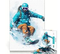 Snowboarder en acción, Rompecabezas de 1000 Piezas para Adolescentes, Mejora la Memoria, relajación Suave, Corte Premium, Sorpresa de cumpleaños (50x75cm)