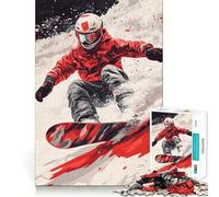 Snowboarder en acción, Rompecabezas de 1000 Piezas para Adultos, Juguete para ejercitar la Mente, para Fortalecer los Lazos Familiares, Corte de precisión, Regalo Creativo (38x26cm)