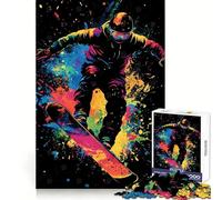 Snowboarder en acción Rompecabezas difícil para Adultos 1000 Piezas Mejora la Memoria Relaja la Mente Bordes Afilados Regalo Elegante (50x75cm)