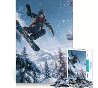 Snowboarder en Vuelo, Rompecabezas de 1000 Piezas para Adolescentes, Mejora la Memoria, relajación Suave, Corte Premium, Sorpresa de cumpleaños (50x75cm)
