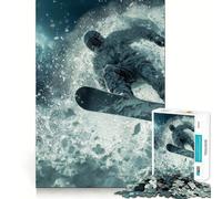 Snowboarder en Vuelo, Rompecabezas de 1000 Piezas para Adultos, Juguete para ejercitar la Mente, Suave, Relajante, para armar, un Regalo Encantador (38x52cm)