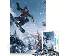 Snowboarder en Vuelo, Rompecabezas de 1000 Piezas para Adultos, Regalo, desafío Mental, Juguete, fácil, Ocio, Corte preciso, (38x52cm)