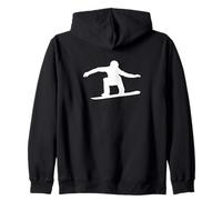 Snowboarder Silhouette Deportes de Invierno Sudadera con Capucha