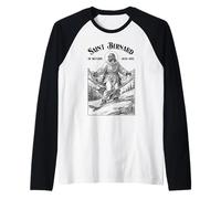 Snowboarder Snowboard Patrón San Bernardo Boarder Camiseta Manga Raglan