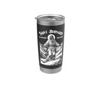 Snowboarder Snowboard Patrón San Bernardo Boarder Vaso térmico de acero inoxidable de doble pared