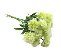 Snowchecking 12 flores artificiales, flores artificiales de plástico diente de león que mejoran el ambiente de cualquier espacio o decoración del hogar y estilo de eventos (blanco)