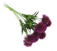 Snowchecking 12 flores artificiales, flores artificiales de plástico diente de león que mejoran el ambiente de cualquier espacio o decoración del hogar y estilo de eventos (morado)
