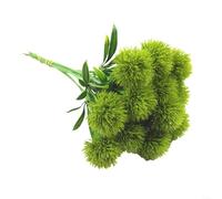 Snowchecking 12 flores artificiales, flores artificiales de plástico diente de león que mejoran el ambiente de cualquier espacio o decoración del hogar y estilo de eventos (verde)
