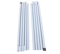 snowchecking 2 postes de hierro de 19 mm x 230 cm, estacas de soporte plegables de 10 secciones para toldo para camping, senderismo, al aire libre, gris (sin bolsa de almacenamiento)