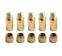 snowchecking 5 pernos de soporte para estantes, clavijas de gabinete, pasadores de estante, soporte de metal dorado para muebles del hogar, diseño antitambaleo, biselado fácil de instalar, 8-9 mm de