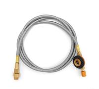 snowchecking Adaptador de estufa de gas para camping, manguera de repuesto de propano de 1 m con acero inoxidable para tubo trenzado, conecta el tanque plano al recipiente para cocinar al aire libre