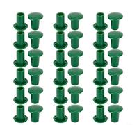 Snowchecking Bastón de estaca para plantas de jardín, paquete de 36, protectores impermeables de PVC verde, para postes para evitar lesiones y daños climáticos, ajuste flexible