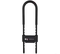 snowchecking Cerradura de combinación, cerradura en forma de U, cerradura de acero inoxidable, candado resistente para puertas de vidrio, grillete ajustable de 160 a 300 mm, 10000 combinaciones de