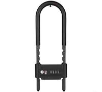 snowchecking Cerradura de combinación, cerradura en forma de U, cerradura de acero inoxidable, candado resistente para puertas de vidrio, grillete ajustable de 160-300 mm, 10000 combinaciones de