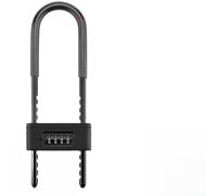 snowchecking Cerradura de combinación, cerradura en forma de U, cerradura de acero inoxidable, candado resistente para puertas de vidrio, grillete ajustable de 160-300 mm, 10000 combinaciones de