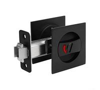 Snowchecking Cerradura de puerta cuadrada de bolsillo con indicador codificado por colores, pestillo deslizante de privacidad para puertas interiores de baño o dormitorio