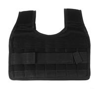 snowchecking Chaleco de malla transpirable ajustable con peso para correr, correas anchas para los hombros, cómodas, placas de acero no incluidas (negro)(A)