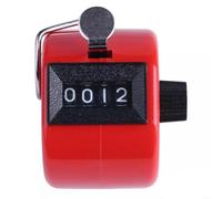 snowchecking Contador manual de plástico ABS de 4 dígitos mecánico de mano 0000 a 9999, contador de personas ergonómico reajustable para colegio, laboratorio, estadio, iglesia, bar, competencia
