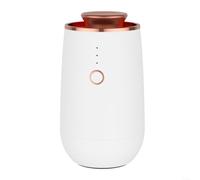 Snowchecking Difusor de aceite esencial portátil para automóvil con aceite de 10 ml, USB, para mini ambientador humidificador, para hogar, viajes, oficina, niebla de un botón, caqui (blanco)