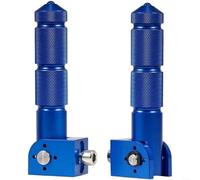 Snowchecking Estriberas plegables de aleación de aluminio CNC, para motocicleta, scooter, bicicleta, reposapiés ergonómico antideslizante, color negro (azul)