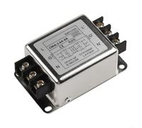 Snowchecking Filtro de fuente de alimentación monofásico de dos etapas 250V, aleación compacta para supresor de ruido EMI, para automatización industrial y comunicación de datos, 3A/6A/10A/20A (6A)