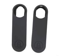 snowchecking Funda de silicona, cubierta de timbre, piel protectora para timbre inalámbrico, diseño resistente al polvo a prueba de golpes, ajuste suave y flexible, paquete de 2, blanco y azul (negro)
