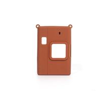 Snowchecking Funda protectora de silicona suave para FUJIFILM para INSTAX para MINI LiPlay+, funda antideslizante que absorbe los golpes con recortes precisos, carcasa ligera de color sólido (marrón