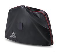 snowchecking Funda resistente para bicicleta, bolsa de almacenamiento impermeable de poliéster 190D con dobladillo elástico y hebilla, protector a prueba de polvo para uso en exteriores, color negro