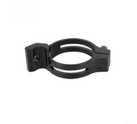 Snowchecking Guía de cadena de bicicleta de aluminio, para 1 MTB, dispositivo de retención de cadena anticaída, con deslizador superior, compatible, con platos de ancho estrecho, negro (abrazadera de