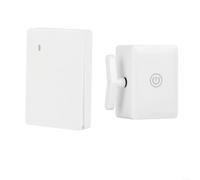 snowchecking Interruptor de control remoto inalámbrico para luces, recargable para pulsador de botón inteligente, no requiere cableado, módulo de pared para el hogar, ancianos y niños, color blanco