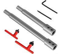 Snowchecking Juego de varillas de extensión de broca de aleación de 7 y 10 pulgadas, para taladros de 3/8 pulgadas, con llave de mandril, agarre antideslizante, 6 piezas