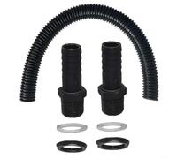Snowchecking Kit de conexión a tope de agua de 38 mm, kit de enlace de tubería con enlace de tubería, anillos de sellado y tuercas (1 m)