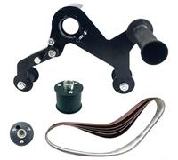 Snowchecking Máquina pulidora de tubo redondo de acero inoxidable, accesorio de amoladora de banda de lijado de 360 °, para tubería de metal, madera, aluminio, cobre, titanio, cambio rápido de correa