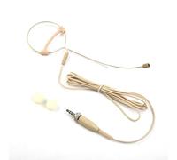 snowchecking Micrófono beige con gancho para la cabeza para voz y discurso, condensador electret omnidireccional, XLR de 3,5 mm/3 pines/4 pines