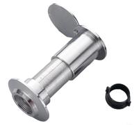 snowchecking Mirilla para puerta de incendio, visor de puerta, agujero de seguridad, lente gran angular con cubierta de privacidad, ajustable para 14-26 mm de grosor, construcción de aleación de zinc