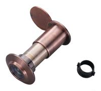 snowchecking Mirilla para puerta de incendio, visor de puerta, ojo de seguridad, lente gran angular con cubierta de privacidad, ajustable para 14-26 mm de grosor, construcción de aleación de zinc (E)