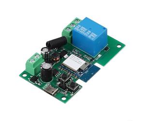 snowchecking Módulo de relé WiFi inteligente para Tuya, interruptor de autobloqueo de 4 canales para cerraduras y luces eléctricas, control remoto RF433 y control de voz, carga de 5 kW, 7-32 V