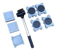Snowchecking Mover muebles, carro móvil, juego de herramientas para reubicación pesada de sofá y fácil protección del suelo, kit de plástico ABS de 8 piezas con ruedas y palancas (B)
